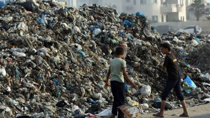 lixo em gaza