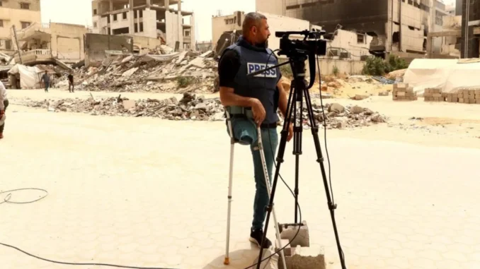 repórter em gaza